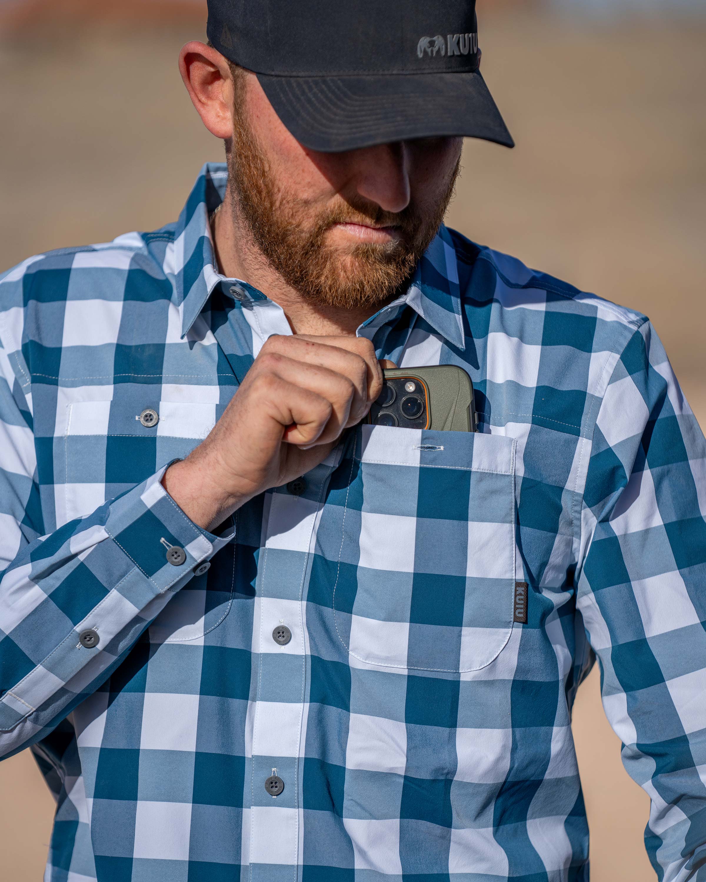 Borrego LS Shirt | Gravel Plaid - Image 7