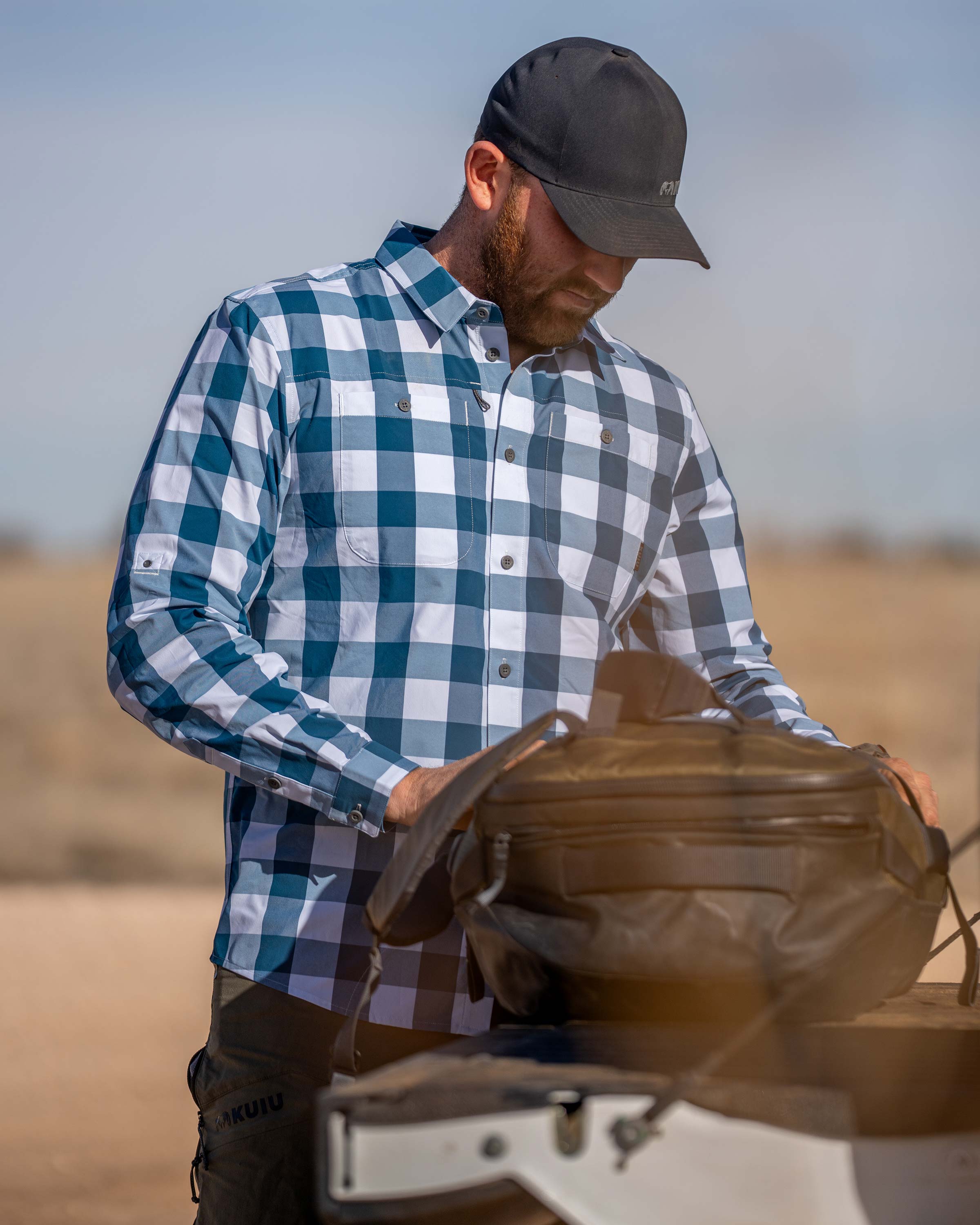 Borrego LS Shirt | Gravel Plaid - Image 8