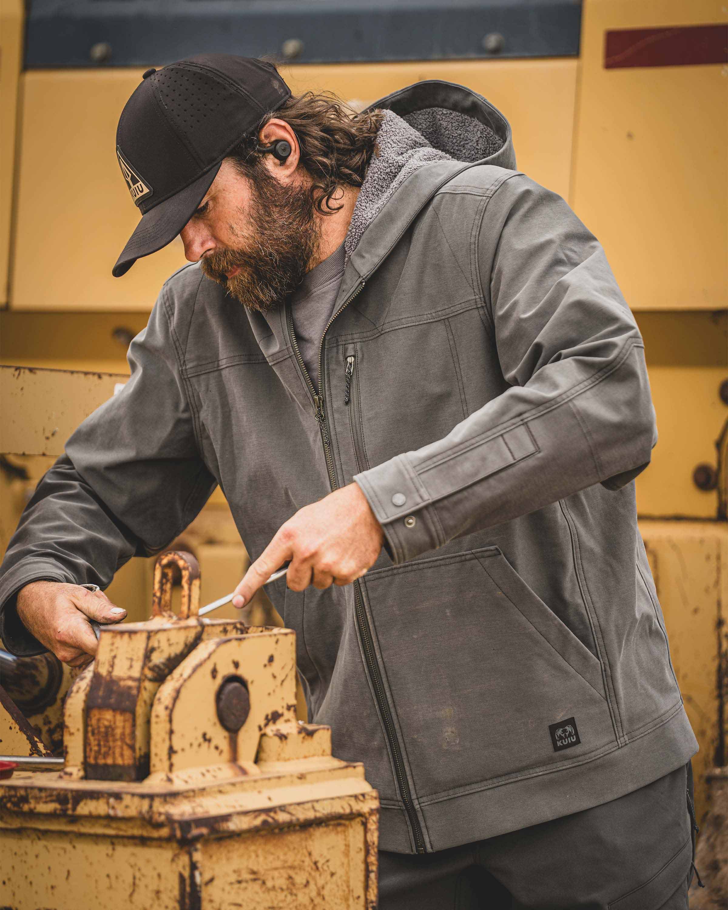Brawley Hooded Fleece Jacket | Gunmetal - Image 6