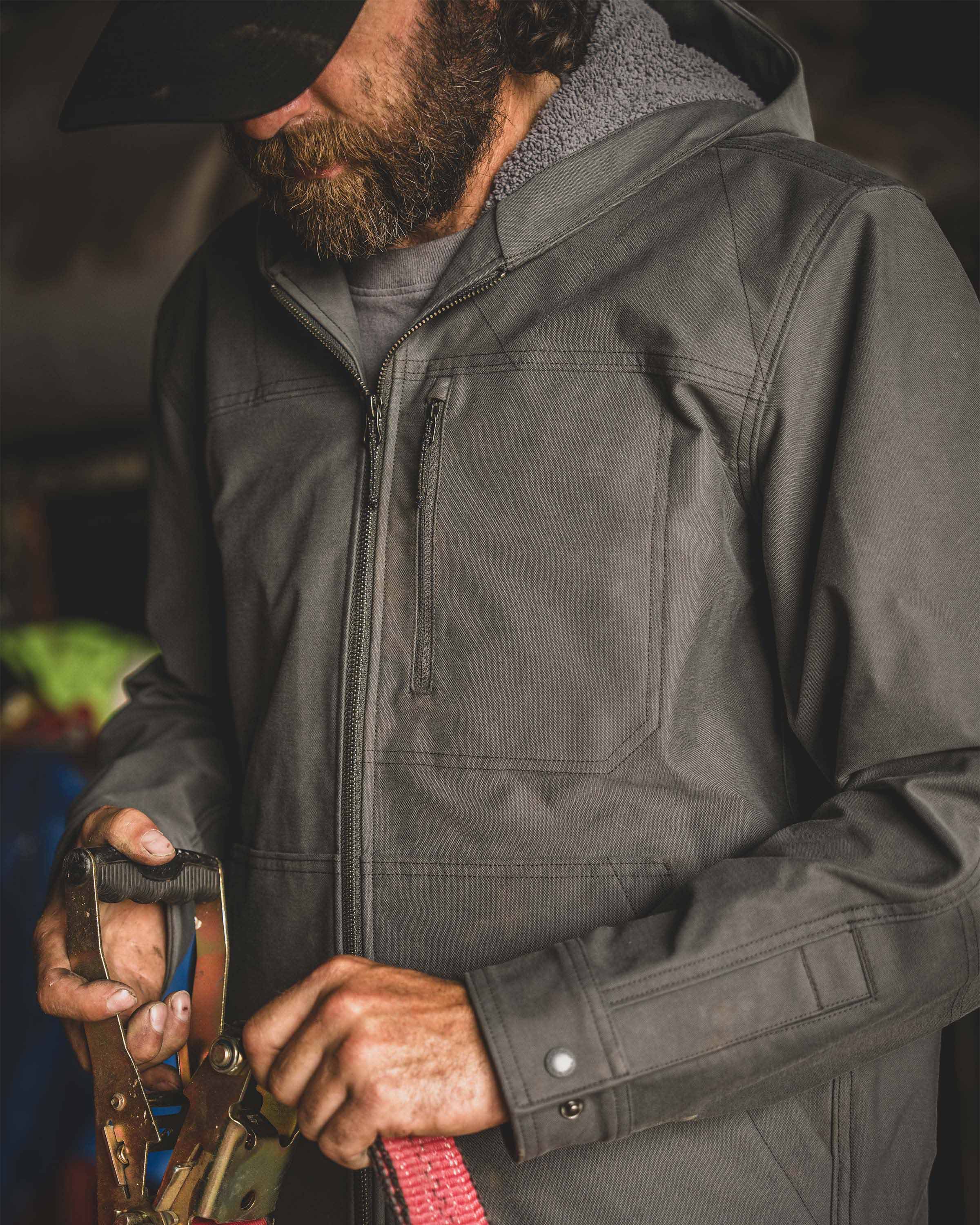 Brawley Hooded Fleece Jacket | Gunmetal - Image 7
