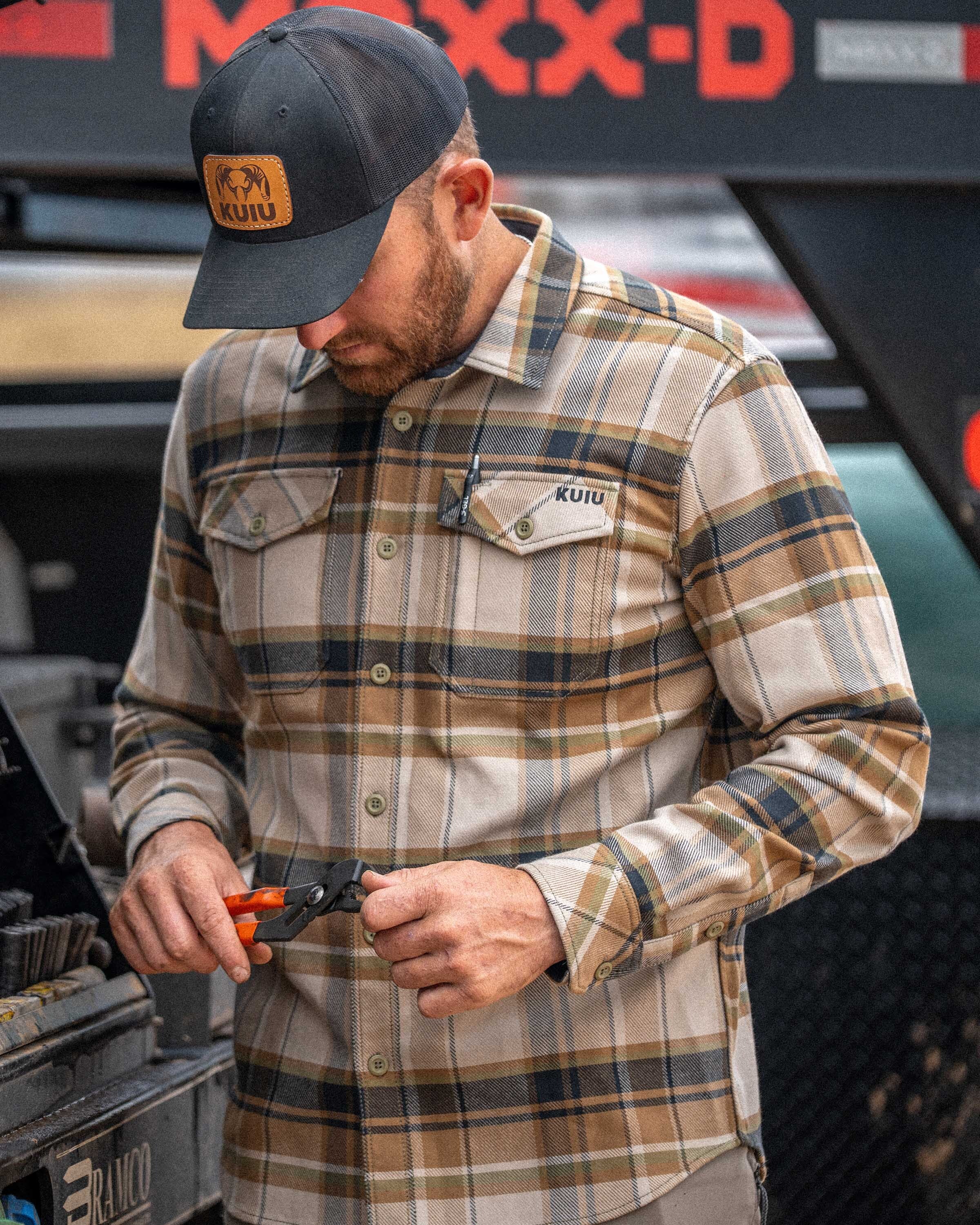 Flannel Heavyweight Shirt | Vias Check Plaid - Image 7